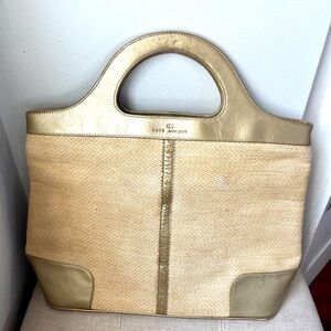 Rafē New York gold and natural tote